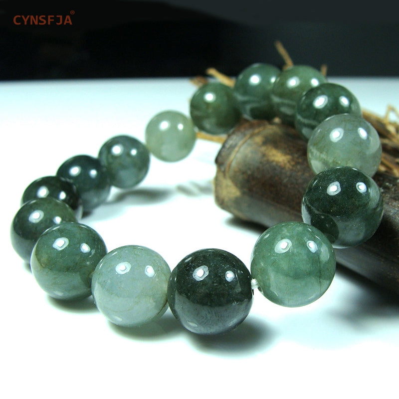 Myanmar Emerald Jade Bracelets Bangles Charm Bracelet Beads Certified Natural A Grade Burmese Jadeite Green High Quality Gifts