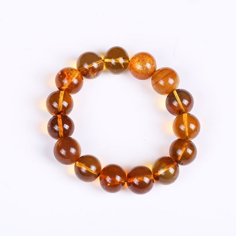 Myanmar amber natural original stone mine DIY handbags scattered beads finished hand series big beads series Sterling silver