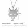 Myshape Wolf Head Stainless Steel Pendant Necklace for Women Men Gold Silver Color Animal Choker Necklaces Jewelry Gifts