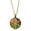 Mysterious Metatron Cube Necklace Jewelry Sacred Geometry Flower of Life Glass Pendant Magic Hexagram Necklaces for Women 2021