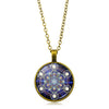 Mysterious Metatron Cube Necklace Jewelry Sacred Geometry Flower of Life Glass Pendant Magic Hexagram Necklaces for Women 2021