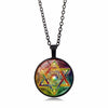 Mysterious Metatron Cube Necklace Jewelry Sacred Geometry Flower of Life Glass Pendant Magic Hexagram Necklaces for Women 2021