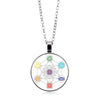 Mysterious Metatron Cube Necklace Jewelry Sacred Geometry Flower of Life Glass Pendant Magic Hexagram Necklaces for Women 2021