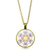 Mysterious Metatron Cube Necklace Jewelry Sacred Geometry Flower of Life Glass Pendant Magic Hexagram Necklaces for Women 2021