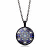 Mysterious Metatron Cube Necklace Jewelry Sacred Geometry Flower of Life Glass Pendant Magic Hexagram Necklaces for Women 2021