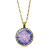 Mysterious Metatron Cube Necklace Jewelry Sacred Geometry Flower of Life Glass Pendant Magic Hexagram Necklaces for Women 2021
