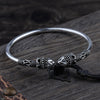 Real 925 Sterling Silver Vintage Bohemian Ethnic Arrow Bangle Bracelet Jewelry Gift for Woman Girl