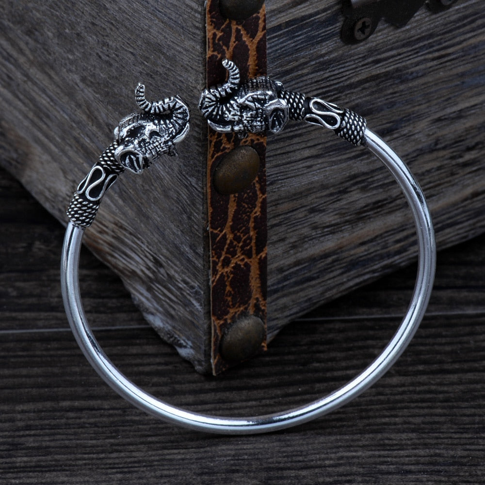 Real 925 Sterling Silver Vintage Bohemian Ethnic Elephant Bangle Bracelet Jewelry Gift for Woman Girl