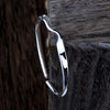 Real 999 Fine Silver Trendy Casual Sporty Small Waves Bangle Bracelet Jewelry Gift for Woman Girl