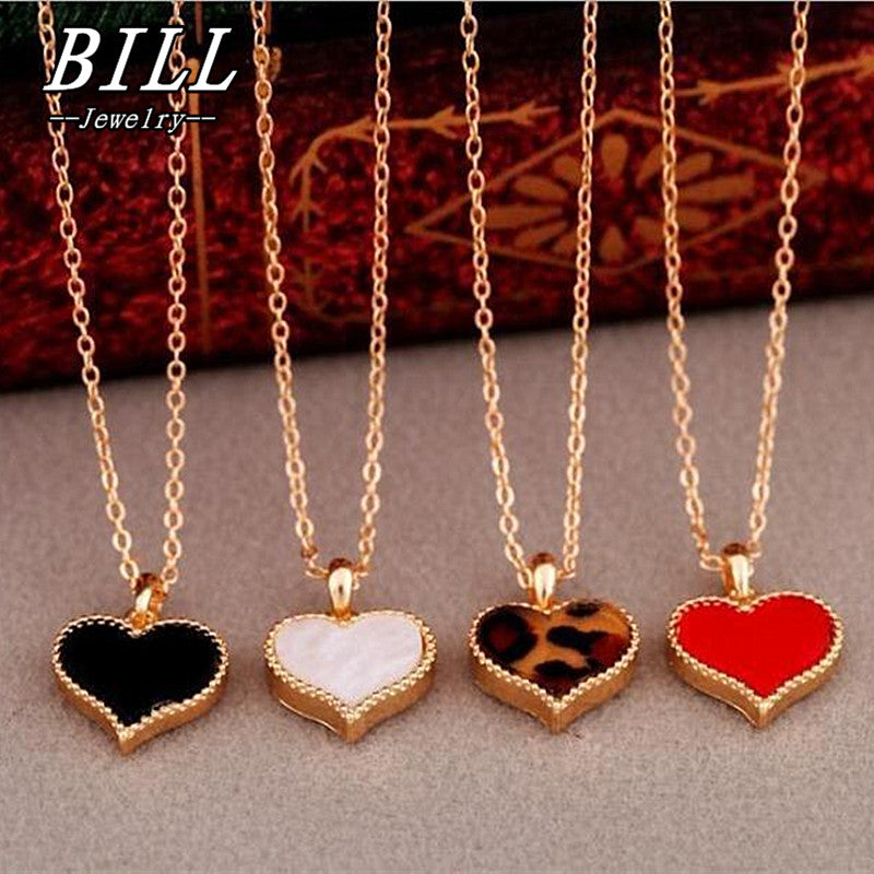 N147-Hot-Selling-New-Fashion-Vintage-3-colors-Heart-Pendants-Necklace-Chain-For-Women-Jewelry-Accessories