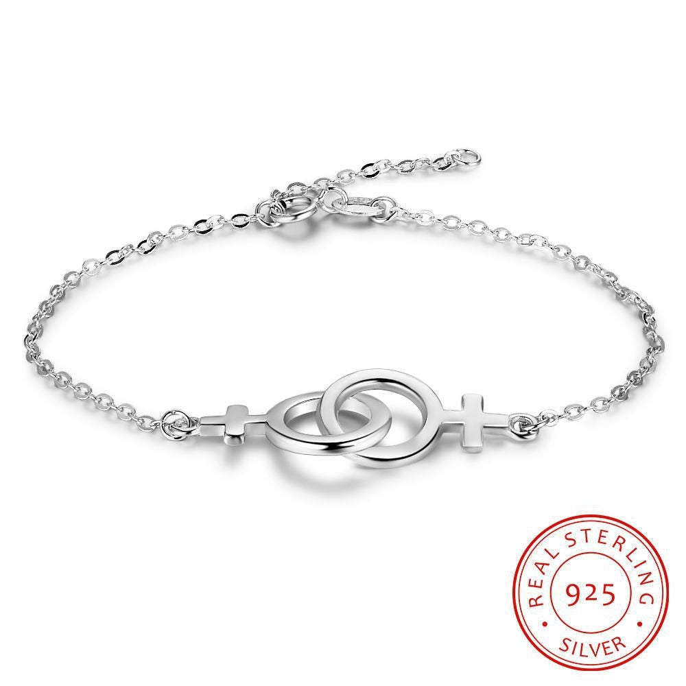 NE34 women fine jewelry,A necklace of feminine symbols,925 silver necklace as lover gift