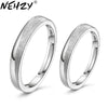 Silver opening Lassa frosted couple rings male and female models vintage jewelry fashion jewelry cute