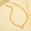 NEULRY Minimalist Elegant Butterfly Necklace Exclusive Design Chain Trendy Ladies