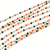NEW! 5meter Multi-color Brass Gold Wire Wrapped Cylinder Necklace choker, Colorful Japanese Seed Beads Tiny Rosary Chain