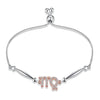 NEW 925 Silver Bracelet 12 Constellation Hand Chain Exquisite Shiny Zircon Link Chain Bracelets for Friend Partner Jewelry Gift