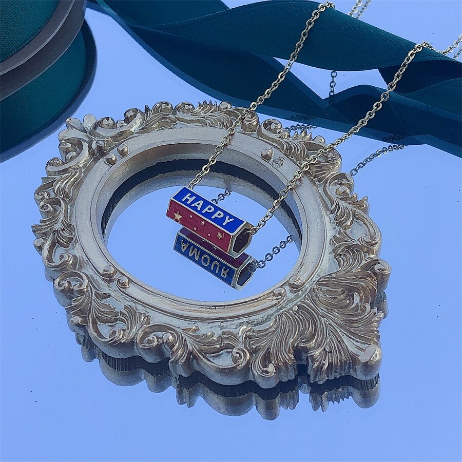 Copper Punk Link Chain Necklace Heart Turkish Evil Eye Pendant Charm Necklace Neck Decoration for Women Female Jewelry