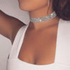 Crystal Rhinestone Choker Necklace Women Wedding Accessories Silver Color Chain Punk Gothic Chokers Jewelry Collier Femme