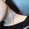 Crystal Rhinestone Choker Necklace Women Wedding Accessories Silver Color Chain Punk Gothic Chokers Jewelry Collier Femme