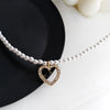 Elegant Pearl Choker Necklaces Small Heart Wedding Necklace For Women Bead Chain Minimalist Jewelry On The Neck 2021 Chocker