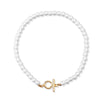 Elegant White Imitation Pearl Choker Necklaces Big Round Pearl Wedding Necklace for Women Lasso Charm Jewelry collar