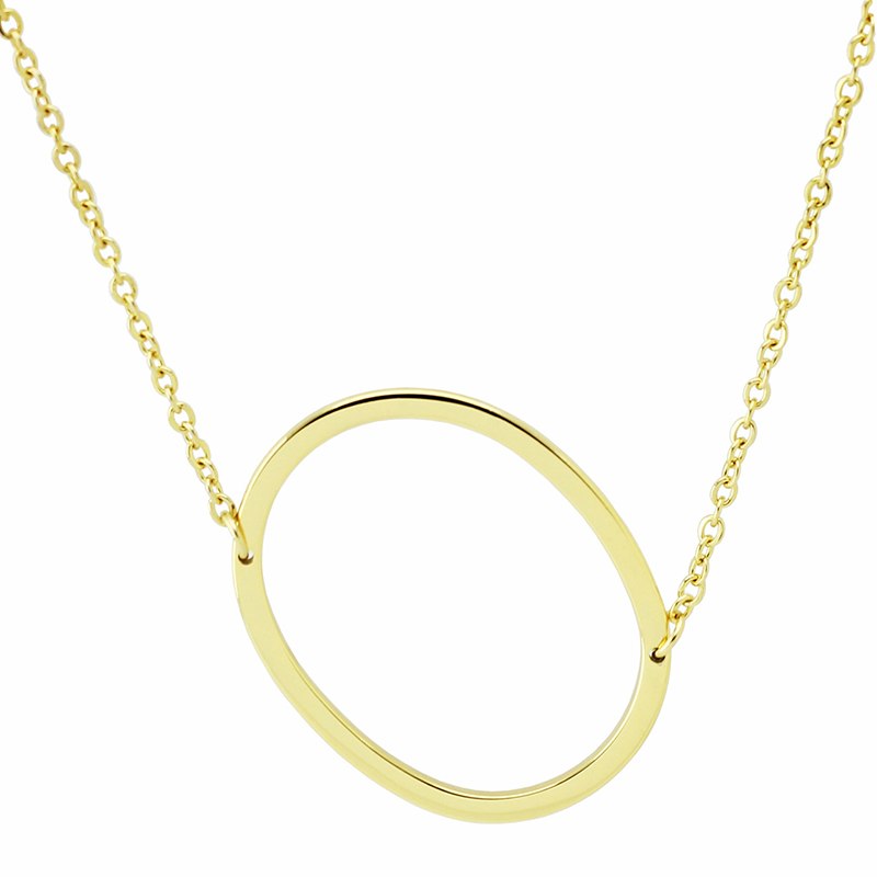 NEW Fashion 45cm Alfabet Initial Necklace Pendant 316L Stainless Steel Gold Letter Necklace Choker long silver necklace pendants