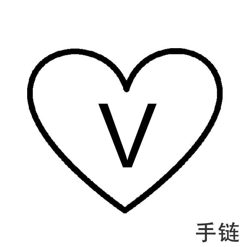 Gold Silver Color Tiny Heart Initials Name Charm Letter Bracelet For Women Men Lucky String Rope Red Bracelets Couple Gifts