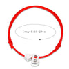 Gold Silver Color Tiny Heart Initials Name Charm Letter Bracelet For Women Men Lucky String Rope Red Bracelets Couple Gifts