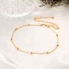 Gothic punk Single layer copper beads chain Article necklace all women sexy metal alloy Clavicle necklace jewelry