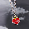 Harajuku Vintage Hip-hop Heart Necklace Stainless Steel Love Gossip Flame Necklaces For Women Men Jewelry Gift