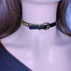 Japan Harajuku Punk Hip Hop Imitation Metal Flat Buckle Belt Choker Collar Cool Girl Jewelry Neckband for Women Party Gift