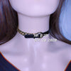 Japan Harajuku Punk Hip Hop Imitation Metal Flat Buckle Belt Choker Collar Cool Girl Jewelry Neckband for Women Party Gift