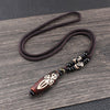 Nine Eye Tibet Dzi Pendant Drop Choker Nacklace Natural Stone Materials Fashionable Style Tibet Heaven Bead Bring Good Luck