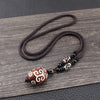 Nine Eye Tibet Dzi Pendant Drop Choker Nacklace Natural Stone Materials Fashionable Style Tibet Heaven Bead Bring Good Luck