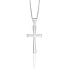 NEW Personality Cross Necklace Women Men 925 Sterling Silver Jewelry Simple Wild Pendant Necklace Classic Link Chain collares