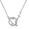 Planet Necklace Female Simple Temperament Short Clavicle Chain 925 Sterling Silver Jewelry Woman Korean Version