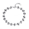 NEW Pure Real 925 Sterling Silver Bracelet Chain With Beads Balls Ethnic Big Hollow Link Bracelets For Women Girls FF BA019