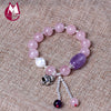 NEW S925 Sterling Silver Bracelet For Women Handmade Natural Pearl Crysral Bracelets & Bangle Lucky Cat Fine Jewelry YB52
