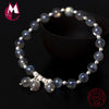 NEW S925 Sterling Silver Bracelet For Women Natural Moonstone Round Beads Women Bracelets & Bangles Ethnic Tassel Jewelry YB31