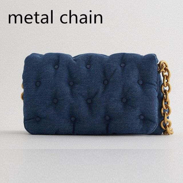 Solid Color metal chain PU Leather Crossbody Bags 2022 Designer Crossbody bag Lady Shoulder Messenger Bag Purse Bolso Mujer