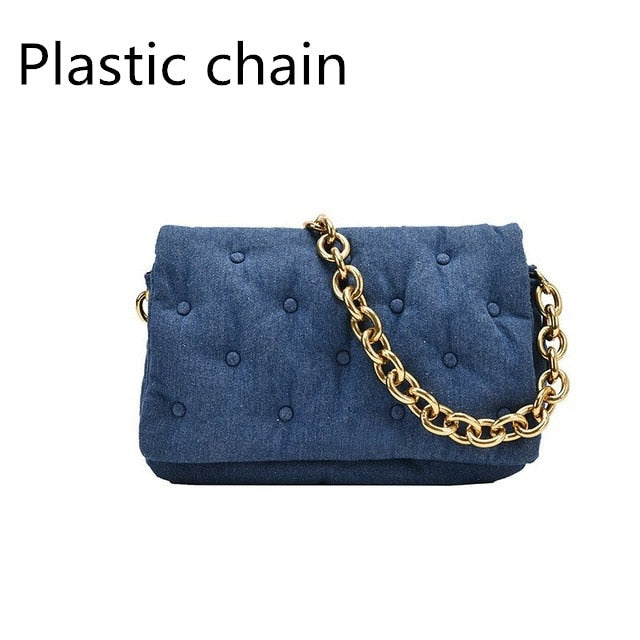 Solid Color metal chain PU Leather Crossbody Bags 2022 Designer Crossbody bag Lady Shoulder Messenger Bag Purse Bolso Mujer