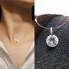 Trendy Invisible Fishing Line Clavicle Necklace Zircon Crystal Charm Pendant Choker Necklace Chain Necklaces Gifts for Women