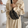Unique Bag Design Retro Woolen Chest Bag Chain Waist Bag &amp; Elegant Shoulder Bag Messenger Bag Width 24cm