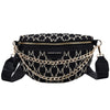 Unique Bag Design Retro Woolen Chest Bag Chain Waist Bag &amp; Elegant Shoulder Bag Messenger Bag Width 24cm