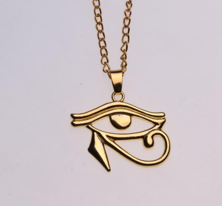 NEW Vintage Fashion Silver Bronze Gold Rah Egypt Eye Of Horus Egyptian Charms Pendant Necklaces Jewelry Birthd Gift 3 Color