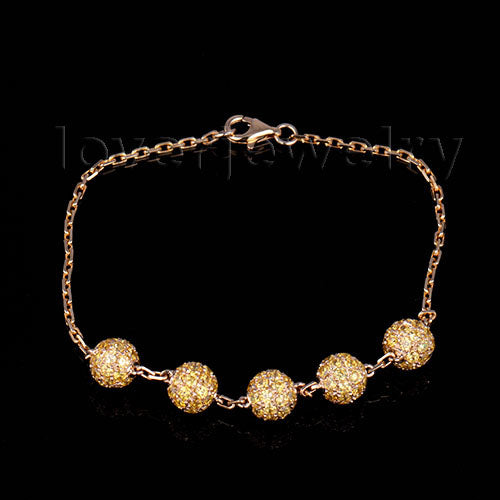 NEW!Vintage Solid 18Kt Yellow Gold Citrine Bracelet Bangle,Citrine Engagement Bracelet For Sale