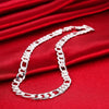 classic 925 Sterling Silver 10MM geometry chain necklace for men woman 20/24 inches designer wedding jewelry gifts