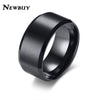 10MM Wide Black Color Stainless Steel Men Rings Hot Sale Male Party Jewelry Wholesale Dropship