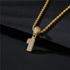 NEWBUY Baguette Numbers Twist Chain Necklaces &amp; Pendant For Men Women Full Iced Out Cubic Zircon Hiphop Jewelry