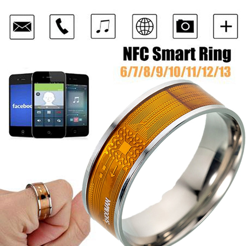 NFC Smart Ring Multifunctional Stainless Steel Waterproof Intelligent Digital Technology Ring High-end Gifts  Jewelry