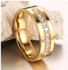 NIBA Couple Ring 316L Stainless Steel Engagement Wedding Jewelry Gold-color for Lover
